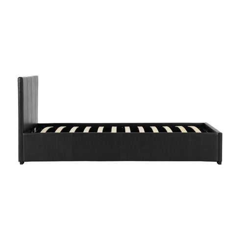 Waverley 3FT Storage Bed - Black Faux Leather